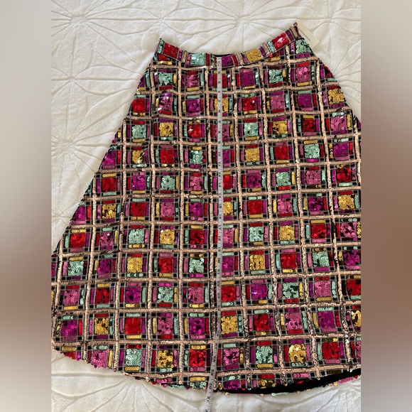 NWT Anthropologie Maeve Sequined Deco Skirt Set - Picture 8 of 8